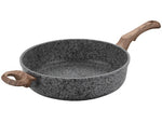 Laden Sie das Bild in den Galerie-Viewer, Granite 28JG Antihaftpfanne mit Deckel – 28 cm, Grau, Hochwertige Aluminiumlegierung, Vielseitig
