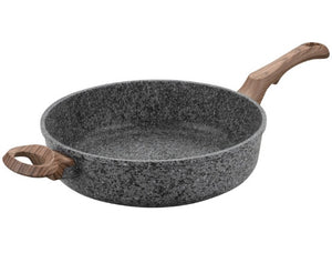 Granite 28JG Antihaftpfanne mit Deckel – 28 cm, Grau, Hochwertige Aluminiumlegierung, Vielseitig